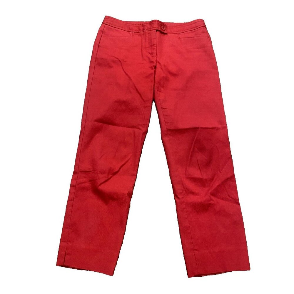 Talbots Petites Red Dress Capri Trousers Size 2P 2246